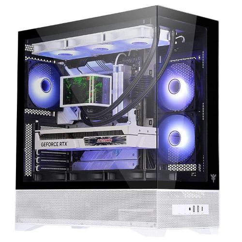 CASE ITEK SHOWBUI 37WB GAMING  TOWER, ATX, 3X12CM ARGBFAN, TYPE-C, 2XUSB3.0, SIDEFRONT PANEL GLASS, WHITE BLACK